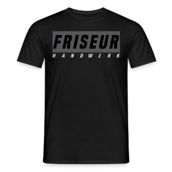 Friseur T-Shirt - Männer T-Shirt - Schwarz - Vorne - AI Model Male 178 light (178cm)
