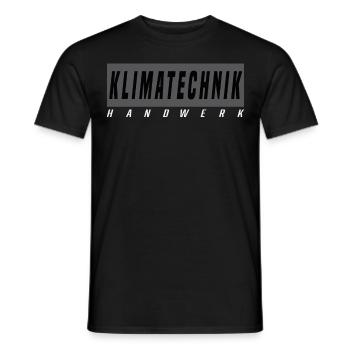 Klimatechnik T-Shirt - Männer T-Shirt - Schwarz - Vorne - AI Model Male 178 light (178cm)