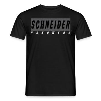 Schneider T-Shirt - Männer T-Shirt - Schwarz - Vorne - AI Model Male 178 light (178cm)