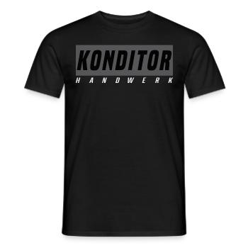 Konditor T-Shirt - Männer T-Shirt - Schwarz - Vorne - AI Model Male 178 light (178cm)