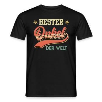 Bester Onkel der Welt Vintage Onkel - Männer T-Shirt - Schwarz - Vorne - AI Model Male 178 light (178cm)