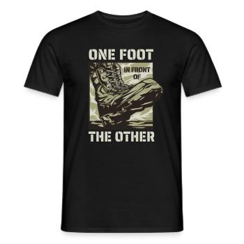 Armee - on foot in front of the other - Men's T-Shirt - black - Front - AI Model Male 178 light (178cm)