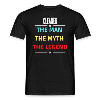 L’homme Le mythe La légende CLEANER - T-shirt homme - noir - Devant - AI Model Male 178 light (178cm)