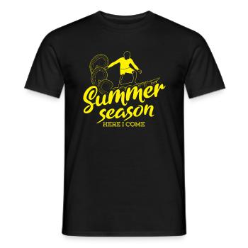 Summer Junkie Heat Sun Worshipper Gift - Men's T-Shirt - black - Front - AI Model Male 178 light (178cm)