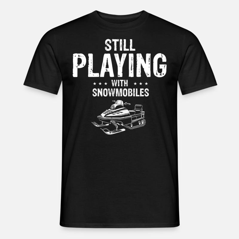 Snowmobiler and Skidoo Design - Men's T-shirt - black