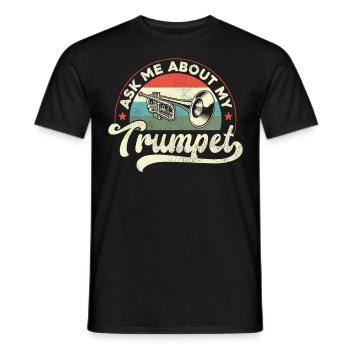 Trompettiste Vintage Retro Ask - T-shirt homme - noir - Devant - AI Model Male 178 light (178cm)