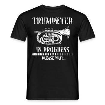 Trumpet Player Vintage Trumpeter - Männer T-Shirt - Schwarz - Vorne - AI Model Male 178 light (178cm)