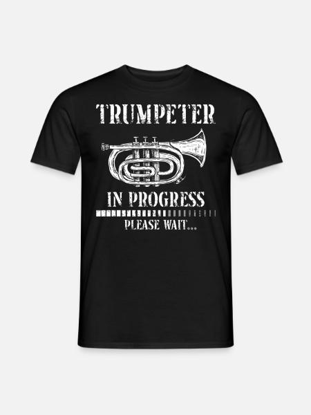 Trumpet Player Vintage Trumpeter - Männer T-Shirt - Schwarz