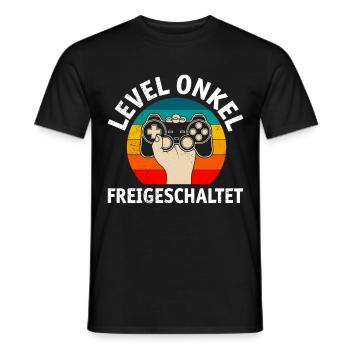 Level Onkel wird freigeschaltet Onkel - Männer T-Shirt - Schwarz - Vorne - AI Model Male 178 light (178cm)