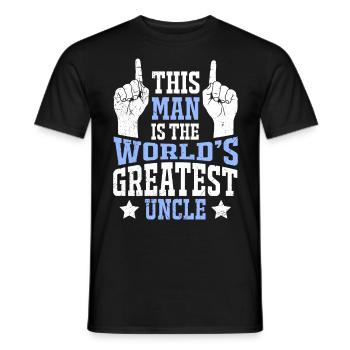 Dieser Mann ist der coolste Onkel der Welt Onkel - Männer T-Shirt - Schwarz - Vorne - AI Model Male 178 light (178cm)
