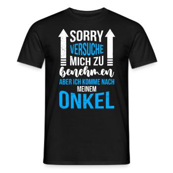 Ich komme nach meinem Onkel - Männer T-Shirt - Schwarz - Vorne - AI Model Male 178 light (178cm)