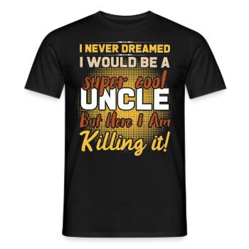 Super cooler Onkel - Männer T-Shirt - Schwarz - Vorne - AI Model Male 178 light (178cm)