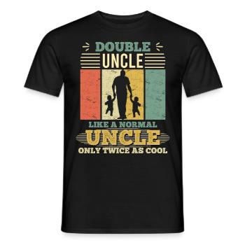 Double oncle oncle normal - T-shirt homme - noir - Devant - AI Model Male 178 light (178cm)