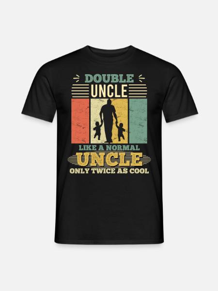 Zweifacher Onkel normaler Onkel - Männer T-Shirt - Schwarz
