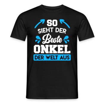 So sieht der beste Onkel der Welt aus - Männer T-Shirt - Schwarz - Vorne - AI Model Male 178 light (178cm)