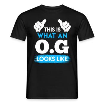 O.G. Onkel Gangster Onkel - Männer T-Shirt - Schwarz - Vorne - AI Model Male 178 light (178cm)