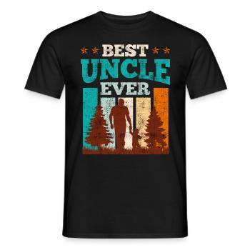 Best Uncle ever Uncle - Men's T-Shirt - black - Front - AI Model Male 178 light (178cm)