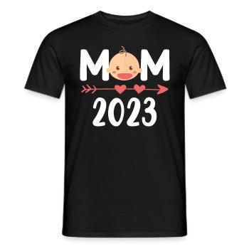 Maman à être 2024 Maman 2023 Enceinte - T-shirt homme - noir - Devant - AI Model Male 178 light (178cm)
