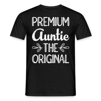 Premium Aunt the Original Godmother Cool Aunt - Men's T-Shirt - black - Front - AI Model Male 178 light (178cm)
