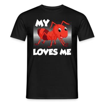 Ma tante m’aime Fourmi Tante Meilleure tante - T-shirt homme - noir - Devant - AI Model Male 178 light (178cm)
