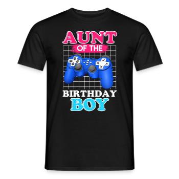 Best Aunt in the World Birthday Child Nephew Aunt - Men's T-Shirt - black - Front - AI Model Male 178 light (178cm)