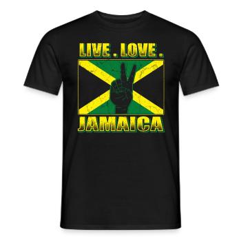 Jamaïque Amour Jamaïque - T-shirt homme - noir - Devant - AI Model Male 178 light (178cm)