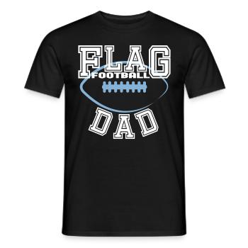 Flag Football Dad Papa Vater Männer - Männer T-Shirt - Schwarz - Vorne - AI Model Male 178 light (178cm)