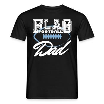 Flag Football Dad Papa Vater Männer - Männer T-Shirt - Schwarz - Vorne - AI Model Male 178 light (178cm)