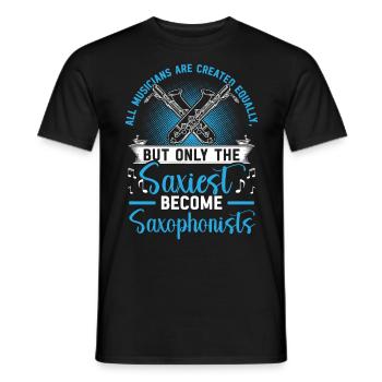 Saxophoniste Saxophoniste Saxophone - T-shirt homme - noir - Devant - AI Model Male 178 light (178cm)