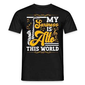 Saxophoniste Saxophoniste Saxophone - T-shirt homme - noir - Devant - AI Model Male 178 light (178cm)