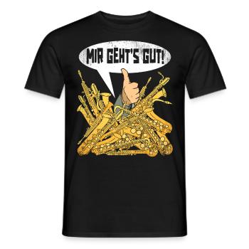Saxophoniste Saxophoniste Saxophoniste - T-shirt homme - noir - Devant - AI Model Male 178 light (178cm)