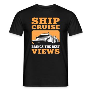 Boottocht brengt de beste uitzichten cruisen - Heren T-shirt - zwart - Voor - AI Model Male 178 light (178cm)