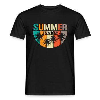 Summer Junkie Heat Sun Worshipper Gift - Men's T-Shirt - black - Front - AI Model Male 178 light (178cm)