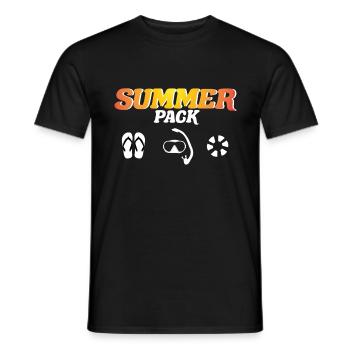 Summer Junkie Heat Sun Worshipper Gift - Men's T-Shirt - black - Front - AI Model Male 178 light (178cm)