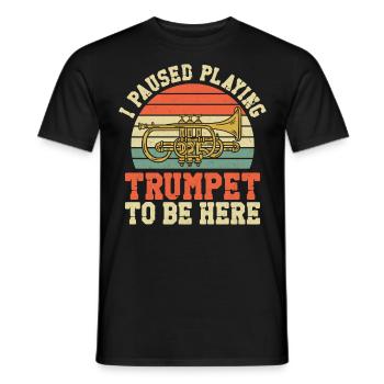 Trumpet Player Vintage Retro I - Männer T-Shirt - Schwarz - Vorne - AI Model Male 178 light (178cm)
