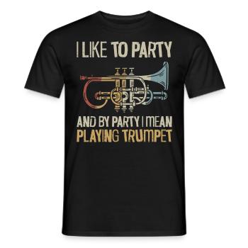 Trumpet Player Vintage Retro I - Männer T-Shirt - Schwarz - Vorne - AI Model Male 178 light (178cm)