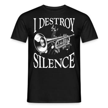 Trompettiste Vintage I Destroy - T-shirt homme - noir - Devant - AI Model Male 178 light (178cm)