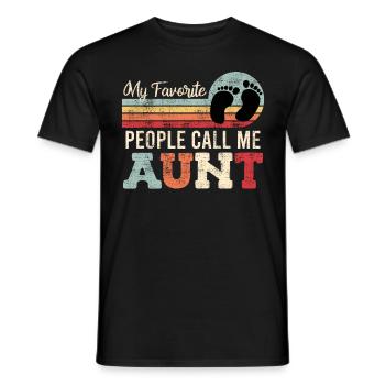 Marraine Mes proches m’appellent tante - T-shirt homme - noir - Devant - AI Model Male 178 light (178cm)