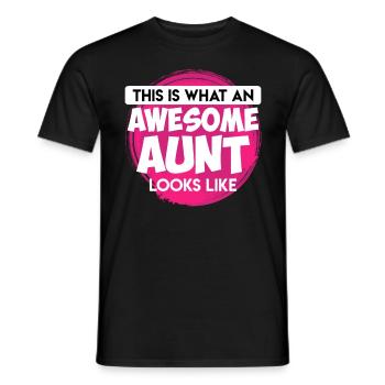 So sieht eine tolle Tante aus Beste Tante - Männer T-Shirt - Schwarz - Vorne - AI Model Male 178 light (178cm)