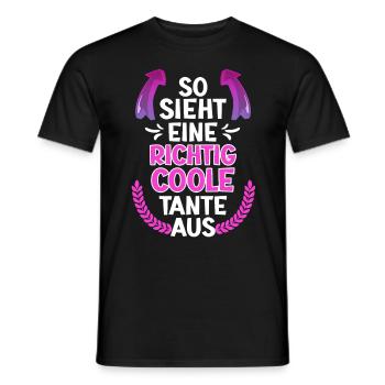 So sieht eine coole Tante aus Beste Tante - Männer T-Shirt - Schwarz - Vorne - AI Model Male 178 light (178cm)