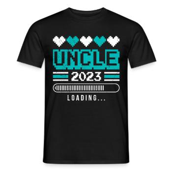 Onkel 2023 loading - Männer T-Shirt - Schwarz - Vorne - AI Model Male 178 light (178cm)