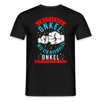 Zweifacher Onkel - Männer T-Shirt - Schwarz - Vorne - AI Model Male 178 light (178cm)