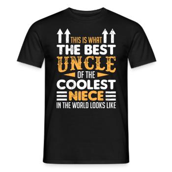 Betser Onkel der coolsten Nichte Onkel - Männer T-Shirt - Schwarz - Vorne - AI Model Male 178 light (178cm)