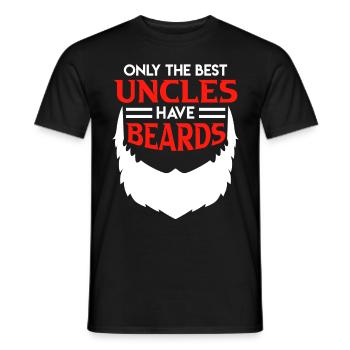 Les meilleurs oncles ont une barbe - T-shirt homme - noir - Devant - AI Model Male 178 light (178cm)