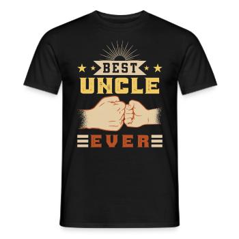 Best Uncle ever Vintage Uncle - Men's T-Shirt - black - Front - AI Model Male 178 light (178cm)