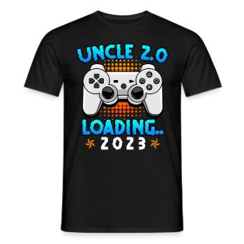Onkel 2.0 loading zweifacher Onkel Onkel 2023 - Männer T-Shirt - Schwarz - Vorne - AI Model Male 178 light (178cm)