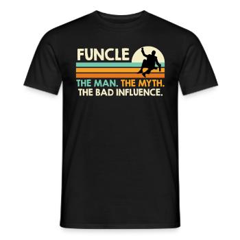 Funcle L’homme Le mythe La mauvaise influence - T-shirt homme - noir - Devant - AI Model Male 178 light (178cm)