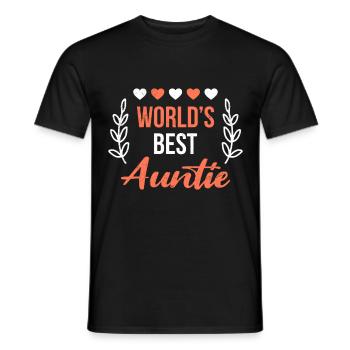 The best aunt in the world Godmother Cool aunt - Men's T-Shirt - black - Front - AI Model Male 178 light (178cm)