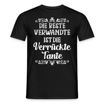 Die beste Verwandte ist die verrückte Tante - Männer T-Shirt - Schwarz - Vorne - AI Model Male 178 light (178cm)