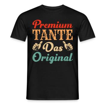 Premium Tante Das Original Super Tante Beste Tante - Männer T-Shirt - Schwarz - Vorne - AI Model Male 178 light (178cm)